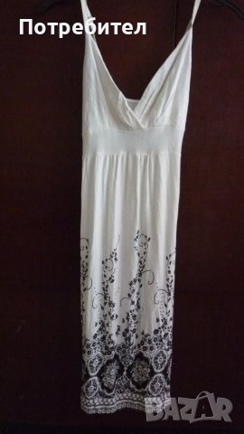 Памучна рокля с презрамки S-М