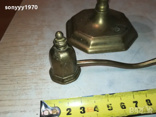 СВЕЩНИК+ГАСАЧ ОТ ФРАНЦИЯ МЕД/МЕСИНГ 1711241743, снимка 11 - Антикварни и старинни предмети - 48002085
