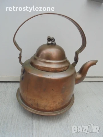 № 8177 стар метален / меден чайник   , снимка 5 - Други ценни предмети - 51342550