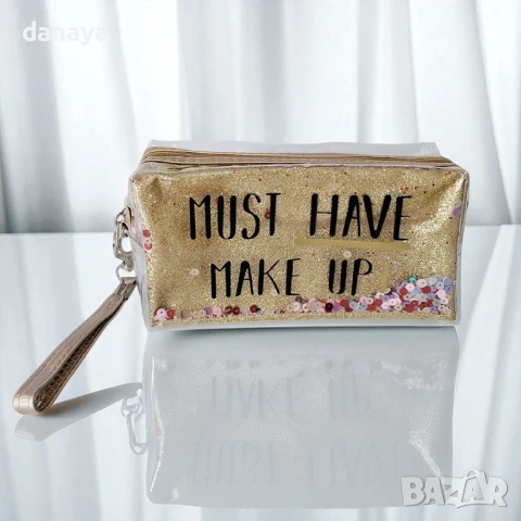 5983 Блестящ козметичен несесер с пайети Must Have Make Up, снимка 2 - Портфейли, портмонета - 50915252