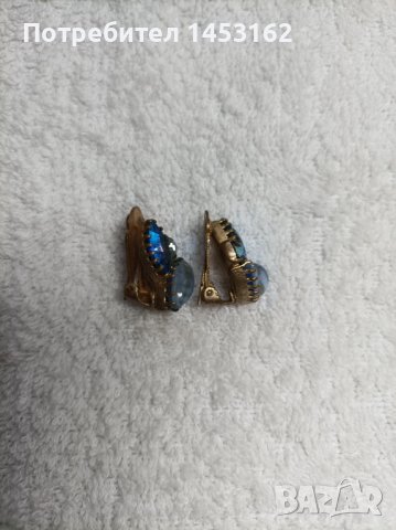 Винтидж обеци с цветни камъчета , снимка 2 - Обеци - 38735278