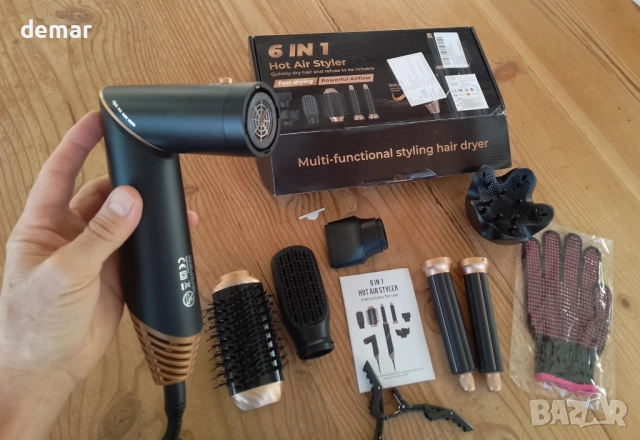 Комплект за стилизиране на коса Brenth Air Wrap 6 в 1, снимка 8 - Други - 52721248