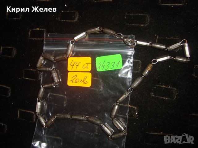 СРЕБРИСТ ЛАНЕЦ ВЕРИЖКА КЮСТЕК КОЛИЕ ИНТЕРЕСНА ОРИГИНАЛНА ПЛЕТКА 24331, снимка 4 - Колиета, медальони, синджири - 33956894