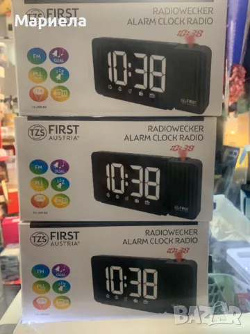 Проекционен Настолен часовник FIRST FA-2419-BA / Радио-Часовник с Проекция, снимка 6 - Друга електроника - 48691147