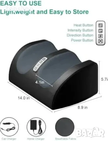 Нов Шиацу масажор за крака с нагряване и таймер, топлинна терапия масаж