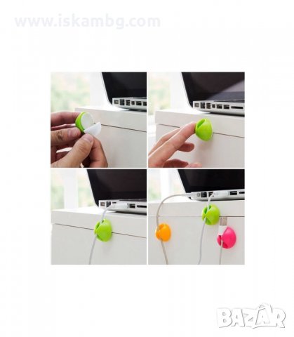 ДЪРЖАЧ ЗА КАБЕЛИ КОМПЛЕКТ ОТ 4 БР. - код 2105, снимка 8 - Други стоки за дома - 33949882