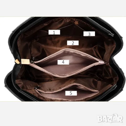 Дамска чанта Flowers Black, снимка 11 - Чанти - 47924939