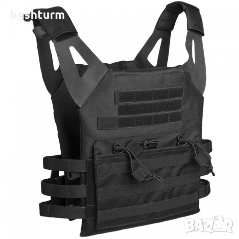 Тактическа жилетка Plate Carrier Gen II черна МилТек, снимка 1 - Екипировка - 34020902