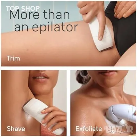 Нов Епилатор Braun Silk-épil 5 за Мокро/Сухо с Масажиращ Накрайник Браун, снимка 7 - Епилатори - 49956886