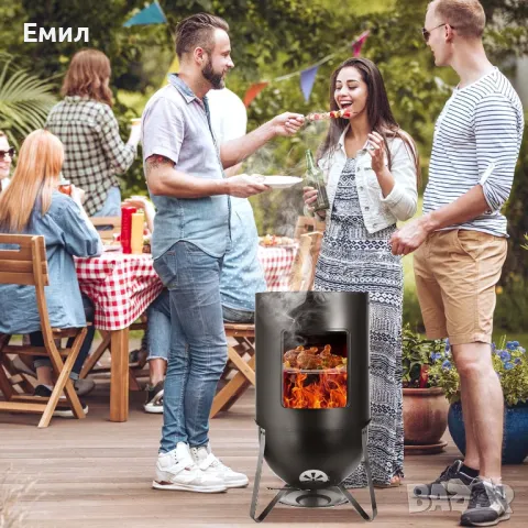 Барбекю на дървени въглеща 3в1, снимка 5 - Барбекюта - 48700800