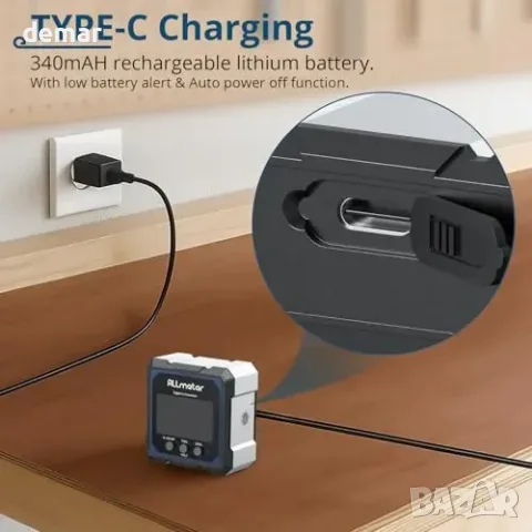 Цифров магнитен ъгломер с двоен лазер, USB-C и защита IP54, снимка 6 - Измервателни инструменти - 55828166