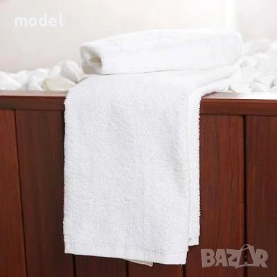 Бяла хавлиена кърпа 100% памук – 450 гр/м², снимка 3 - Хавлиени кърпи - 54292183