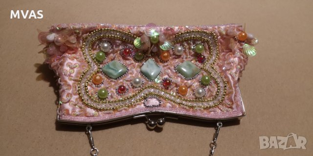 Нова розова бална чантичка Русалка абитуриентска клъч, снимка 7 - Чанти - 31452357