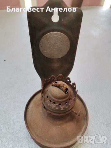 Газена лампа метална, снимка 1 - Антикварни и старинни предмети - 42685585