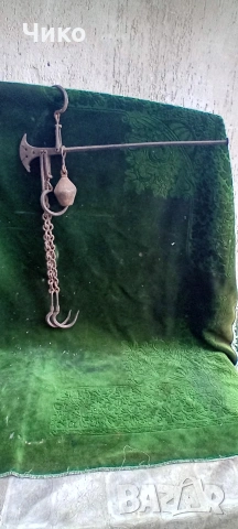 Стар турски кантар със куки, снимка 9 - Антикварни и старинни предмети - 54120008