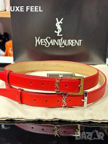 YVES SAINT LAURENT 💎 Естествена Кожа , снимка 12 - Колани - 54020220