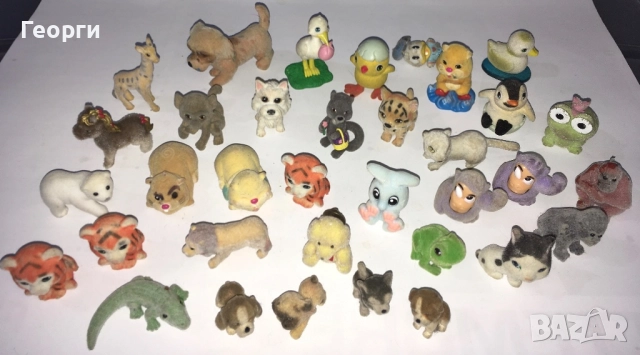 Голям лот фигурки на животни от кадифе от Италия., снимка 3 - Фигурки - 52804645