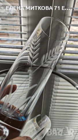 Кристална ваза с масивна основа, снимка 4 - Вази - 54000016