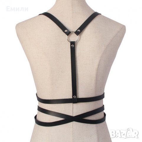 Кожен харнес нашийник колан за тяло, снимка 6 - Колани - 36840357