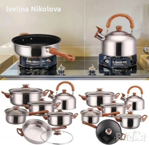 Кухненски комплект за готвене с охлаждащи дръжки, 12 части, снимка 5 - Съдове за готвене - 52477246