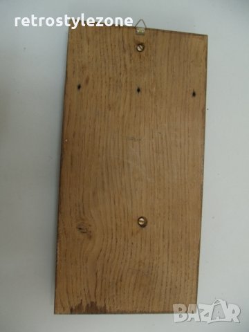 № 5081 старо пано - бронзова фигура на дървена основа   - размери - 32,5 / 16 см , фигура 29 / 16 см, снимка 4 - Други ценни предмети - 31869979