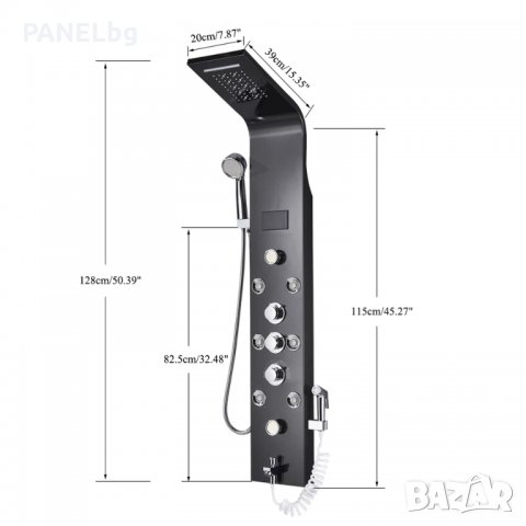 Хидромасажен душ панел Игуасу,6 функции,смесител-БЕЗПЛАТНА ДОСТАВКА, снимка 9 - Душове - 35557451