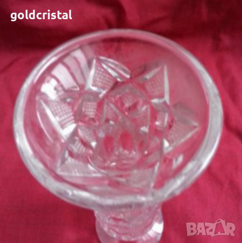 кристална ваза, снимка 3 - Антикварни и старинни предмети - 17710279