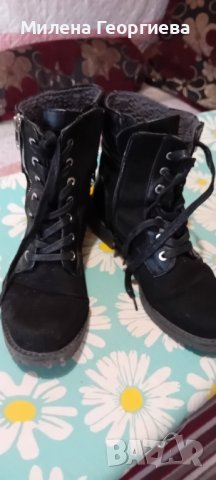 Черни боти, н.38, снимка 2 - Дамски боти - 42642514