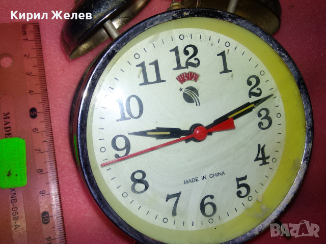 MADE in CHINA Стар РЯДЪК КОЛЕКЦИОНЕРСКИ МОДЕЛ РЕТРО МЕХАНИЧЕН КИТАЙСКИ БУДИЛНИК 30799, снимка 2 - Антикварни и старинни предмети - 44549470