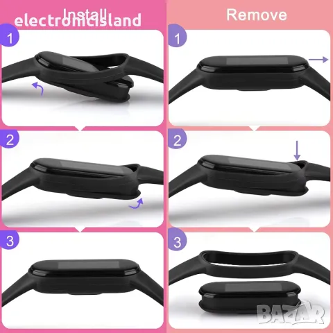 Каишка за смарт гривна Xiaomi Mi band модели: 2/3/4/5/6/7/8/9/10, снимка 6 - Селфи стикове, аксесоари - 39273640