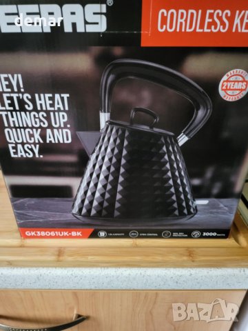 Безжична електрическа кана Geepas 1,5 л – 3000 W, снимка 10 - Други - 42121567