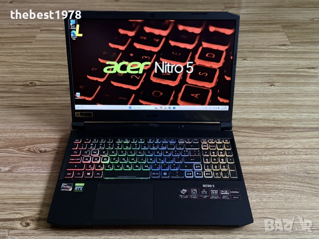 Acer Nitro`Ryzen 5-5600H/RTX 3060/16GB RAM/512GB SSD/FHD IPS/Бат 8ч