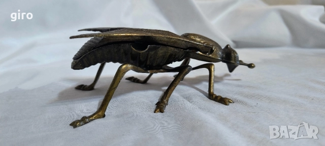 Голяма антикварна бронзова муха , снимка 8 - Антикварни и старинни предмети - 52535681