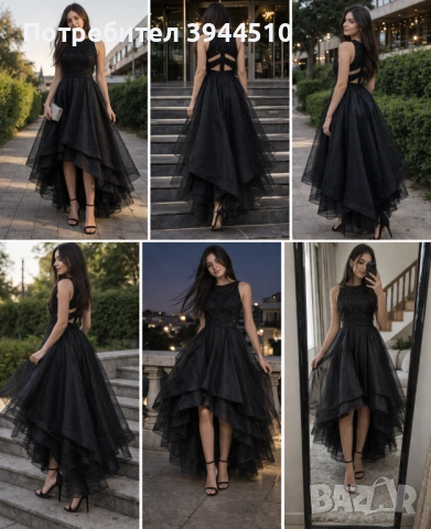 Дизайнерска абитуриентска черна официална рокля | Бал 2026, снимка 5 - Рокли - 54027262