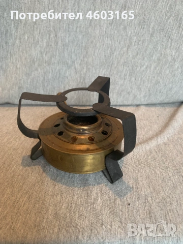  месингов котлон (примус или спиртник, снимка 4 - Антикварни и старинни предмети - 53223803