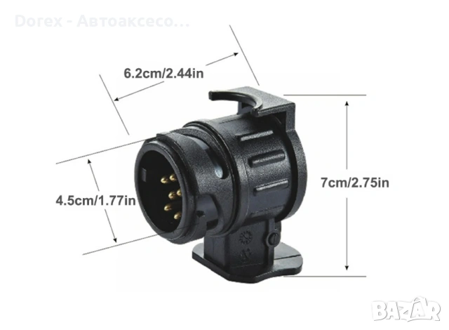 Преходник адаптер за букса за теглич/ремарке от 13 към 7 пина 12V, снимка 3 - Аксесоари и консумативи - 54266726