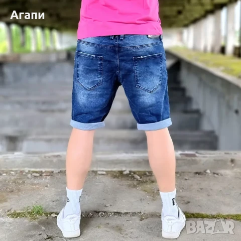 Къси дънки с накъсан ефект № 33 и № 34 или Л нови, снимка 2 - Къси панталони - 49898582