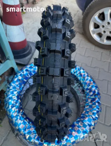 мотокрос гума 059 110/90-19 mx3.1   Жълта линия мека Soft, снимка 1