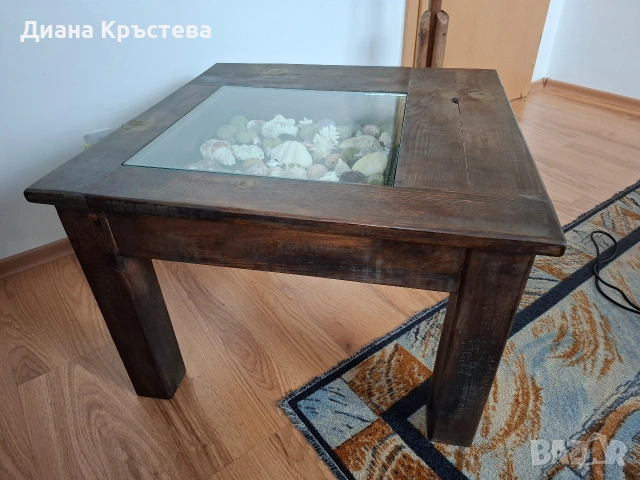 Масичка за кафе ръчна изработка рустикален стил, снимка 3 - Маси - 54302967