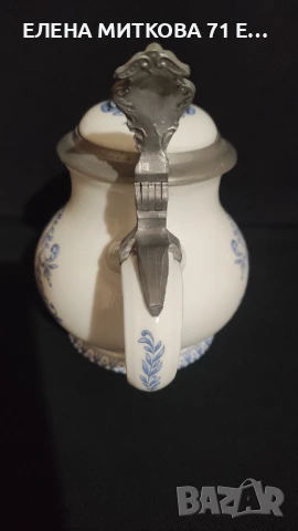 Една фантастична порцеланова халба с калаен капак -от Западна Германия, снимка 3 - Други ценни предмети - 51145755