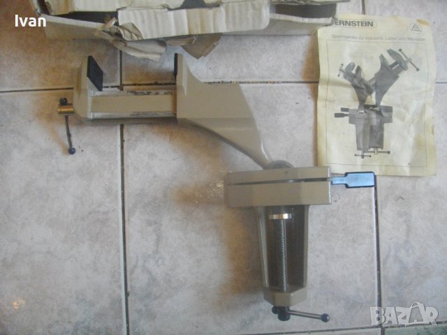 Ново Немско Профи Менгеме Въртеливо На 180 Градуса-С Ябълковиден Шарнир-Голямо-Захват 10 см-Комплект, снимка 2 - Менгемета - 42115818