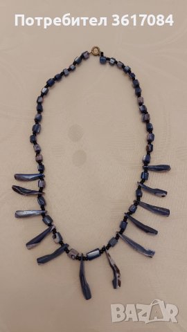 Колие от естествен седеф - цветен, снимка 2 - Колиета, медальони, синджири - 39379304