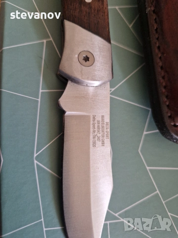 Сгъваем нож ножка със калъв от естестведна кожа, снимка 4 - Ножове - 53061080