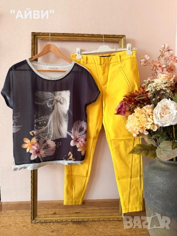 Дамски стилен панталон и риза VERO MODA, снимка 10 - Панталони - 53889568