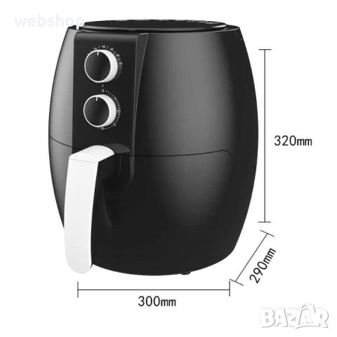 Air Fryer фритюрник без мазнина 4.5L 1350W, снимка 4 - Фритюрници - 40873759