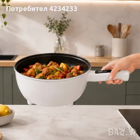 Многофункционален електрически тиган, снимка 4 - Съдове за готвене - 56543217