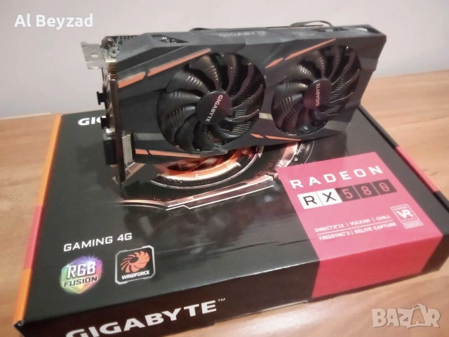 Продавам видео карти RX 570/580 4GB, снимка 2 - Видеокарти - 54316409