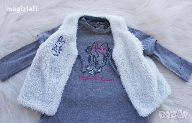 Рокля Мини Маус за бебе 3-6 месеца елек и буйки, снимка 9 - Бебешки рокли - 34954684