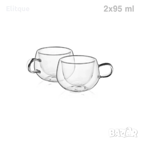 Чаша за еспресо с дръжка 95ml или 90ml 2 броя, снимка 2 - Чаши - 52852631