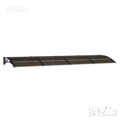 vidaXL Навес за врата, черен, 350x100 см, поликарбонат（SKU:153596）, снимка 1 - Други - 48819817